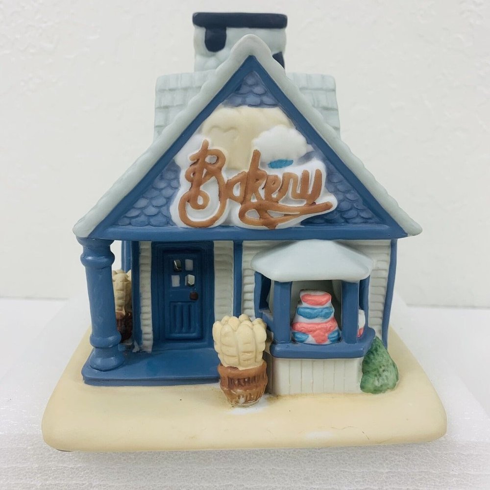 Partylite Tea Light Candle Holder Bakery Shop Building Christmas Village House